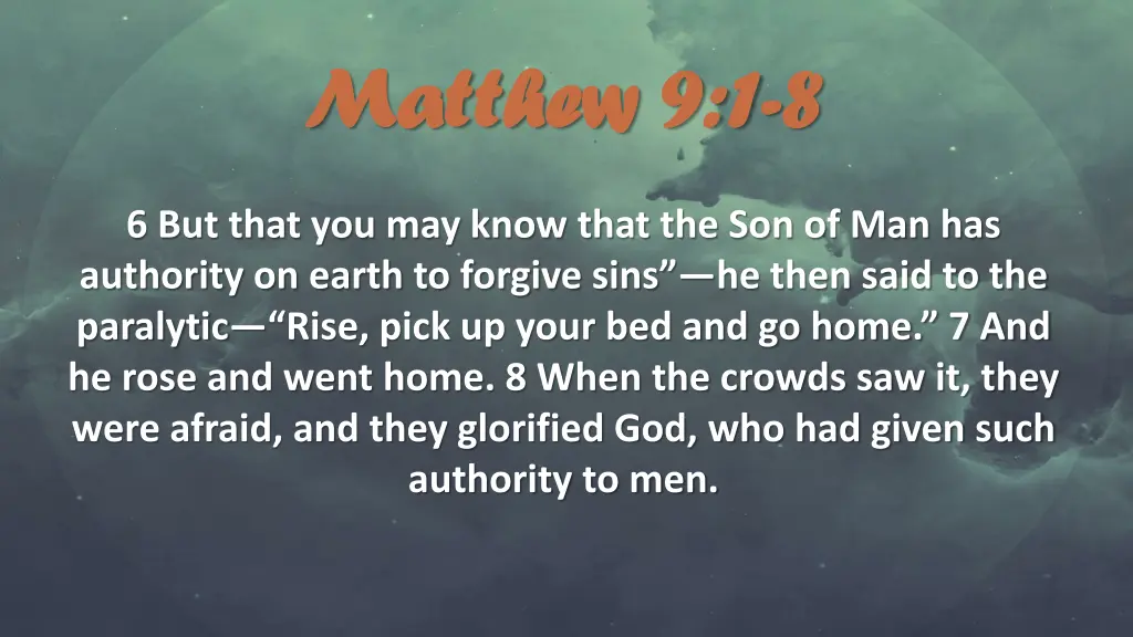 matthew 9 1 matthew 9 1 8 8