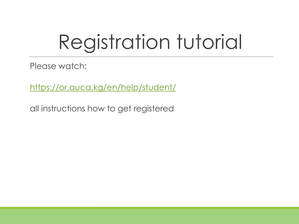 registration tutorial