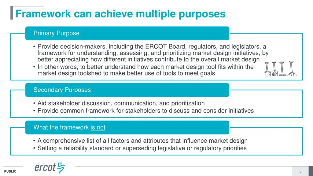 framework can achieve multiple purposes