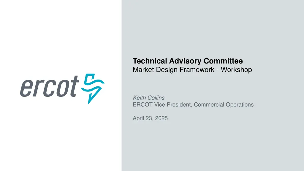 technical advisory committee market design
