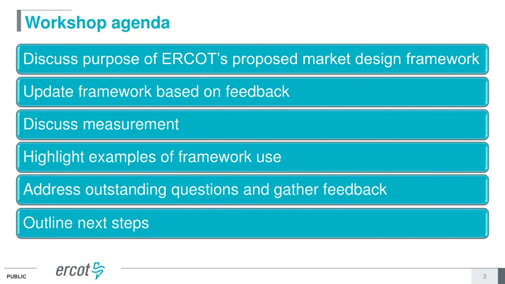 workshop agenda