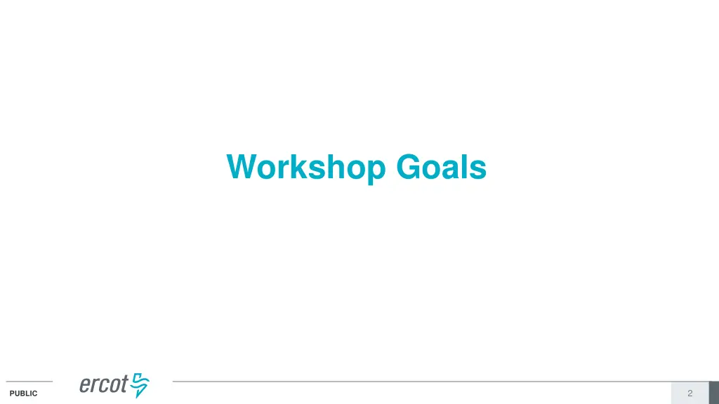 workshop goals