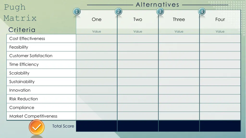 alternatives 1