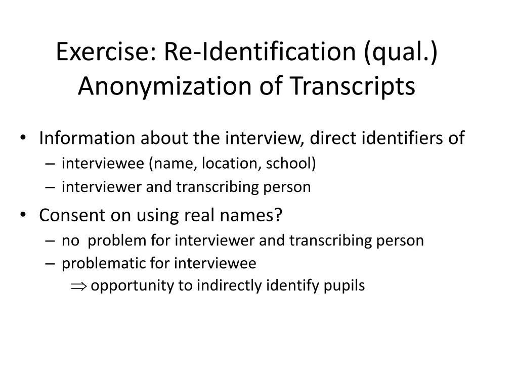 exercise re identification qual anonymization