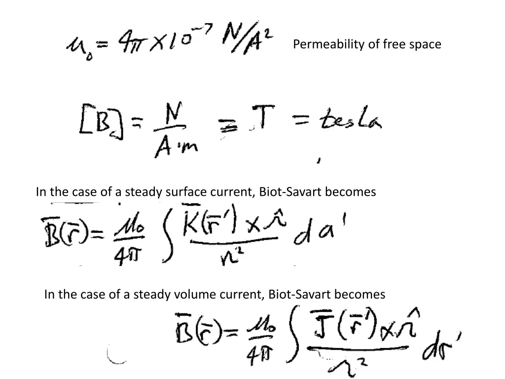 permeability of free space