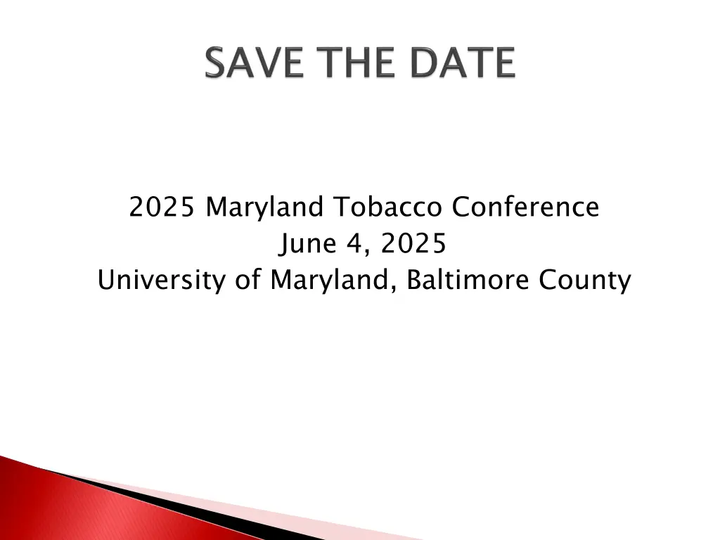 2025 maryland tobacco conference june 4 2025