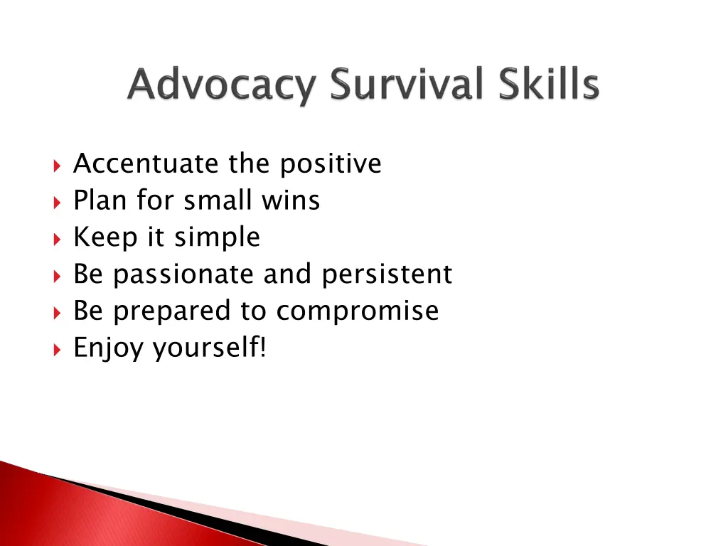 accentuate the positive plan for small wins keep