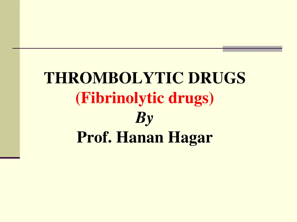 thrombolytic drugs fibrinolytic drugs by prof