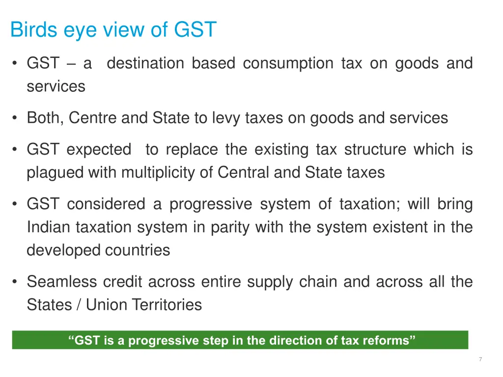 birds eye view of gst