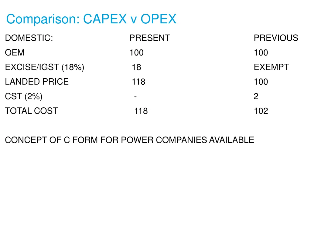 comparison capex v opex 1