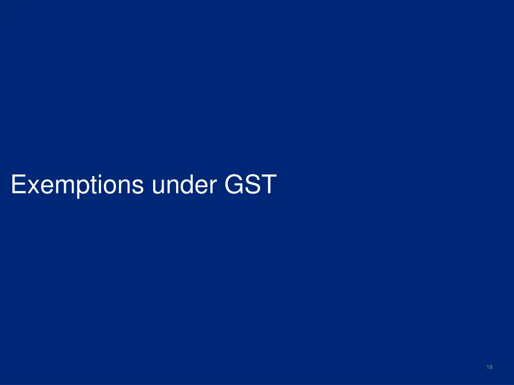exemptions under gst