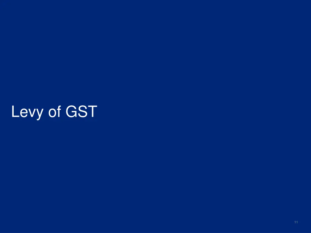 levy of gst