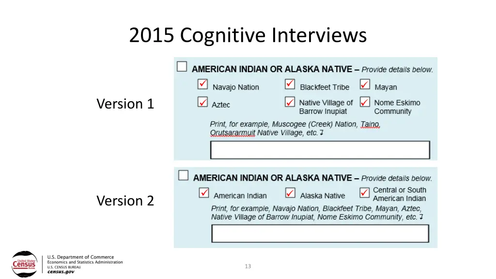 2015 cognitive interviews