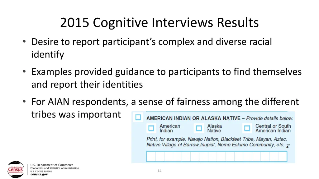 2015 cognitive interviews results desire