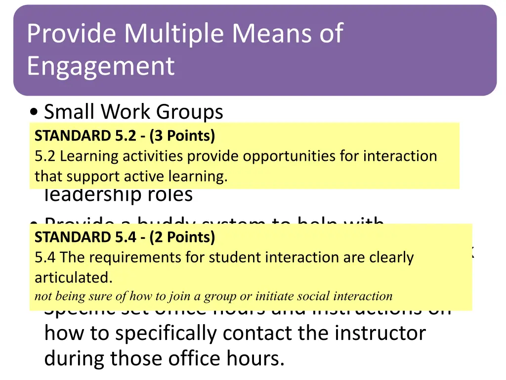 provide multiple means of engagement 1