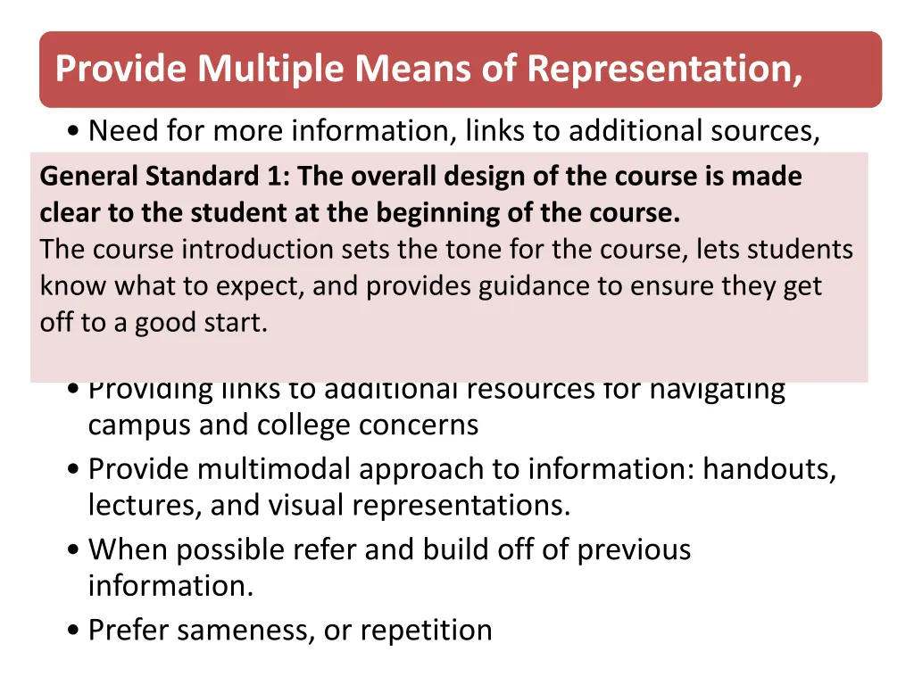 provide multiple means of representation 1