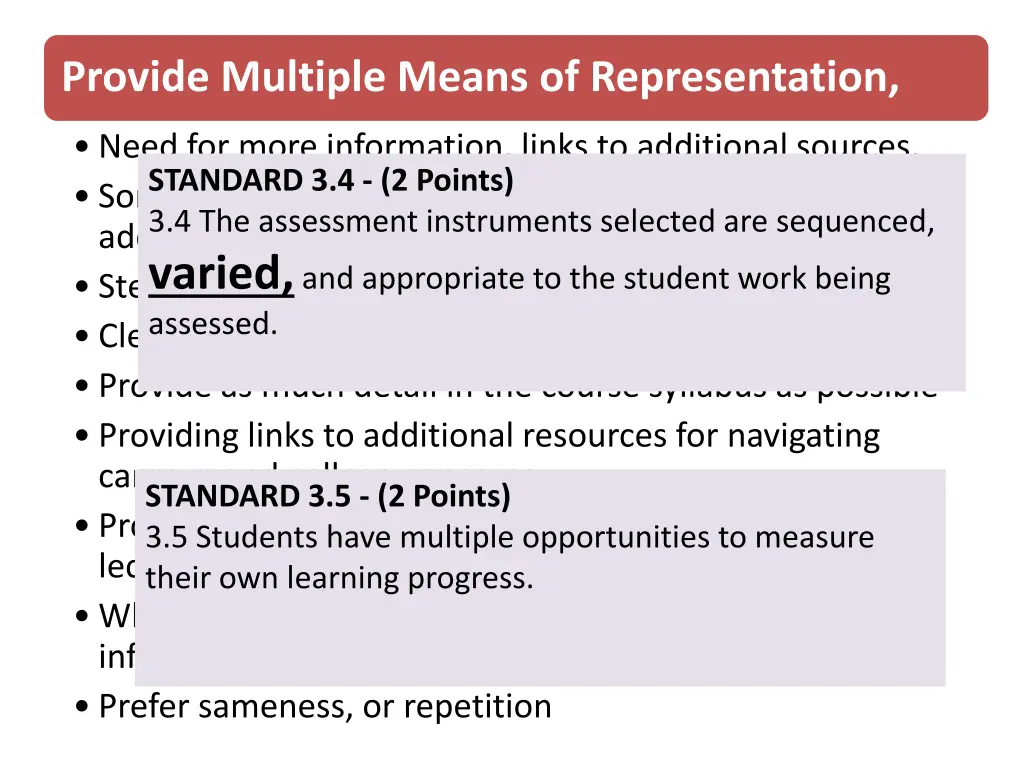 provide multiple means of representation 4