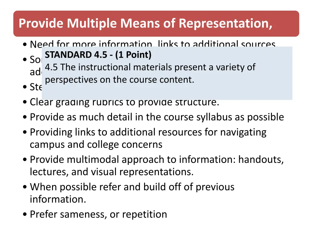 provide multiple means of representation 5