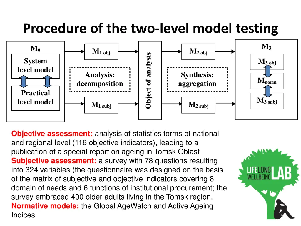procedure of the two level model testing