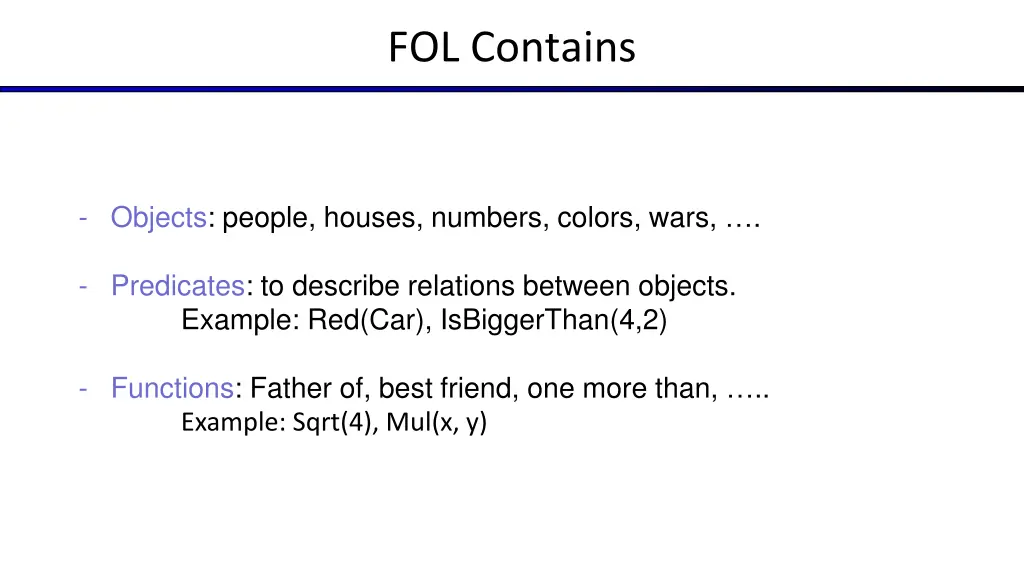 fol contains