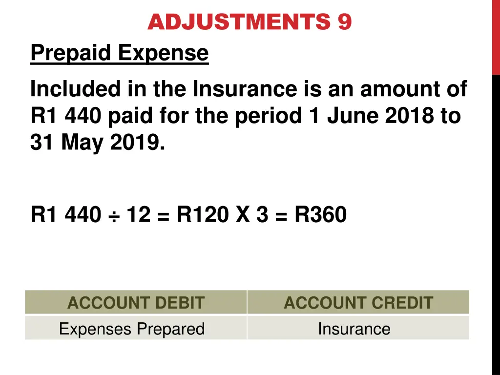 adjustments 9