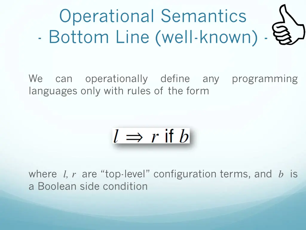 operational semantics bottom line well known