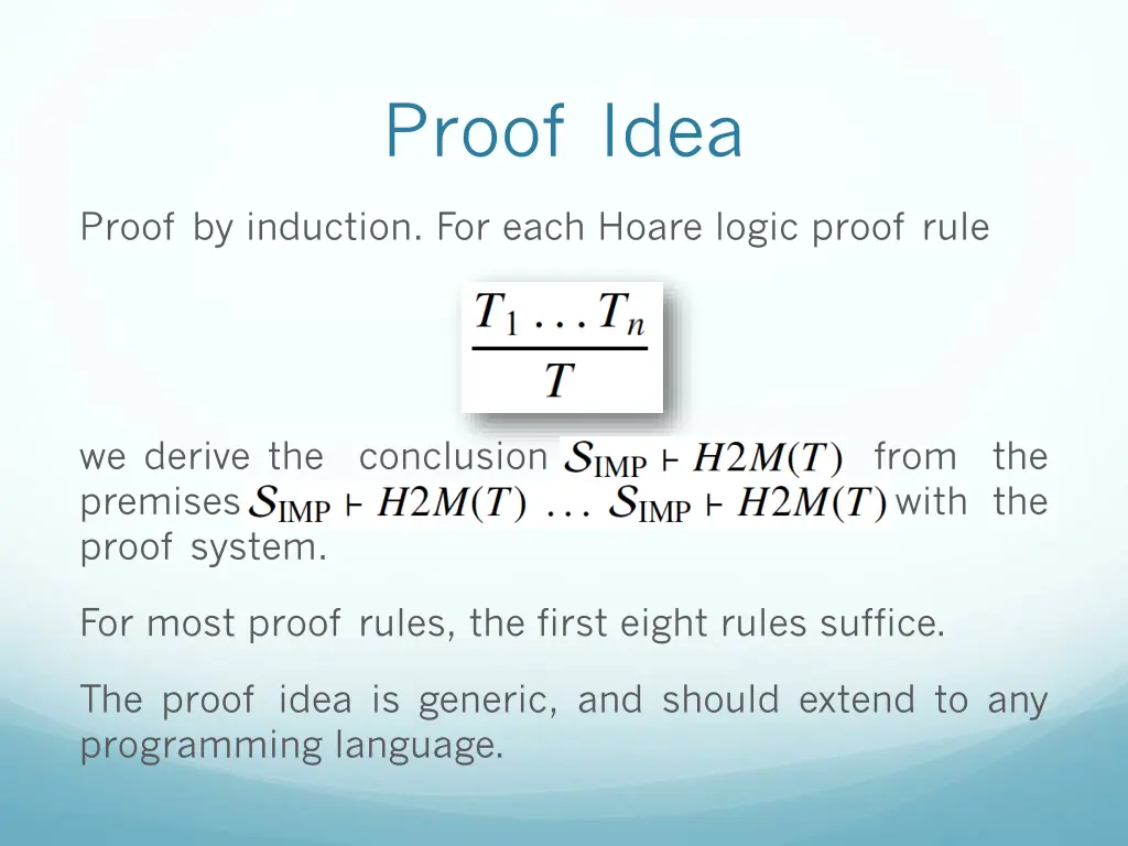 proof idea