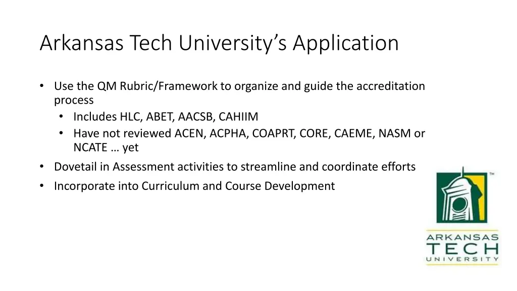 arkansas tech university s application