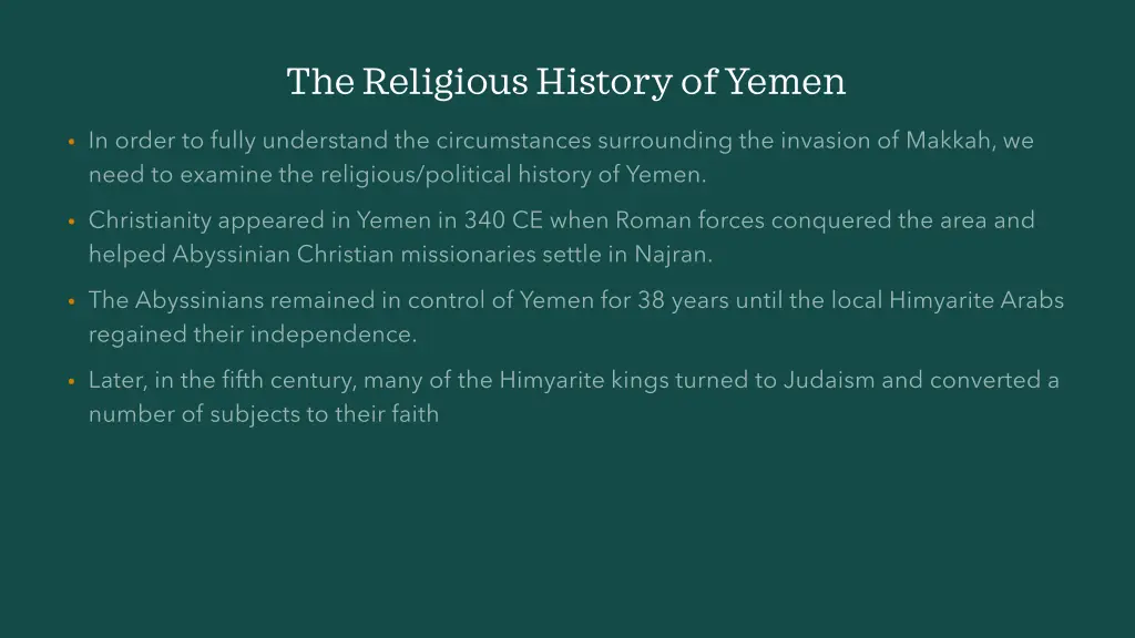 the religious history of yemen