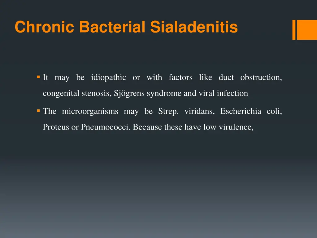 chronic bacterial sialadenitis