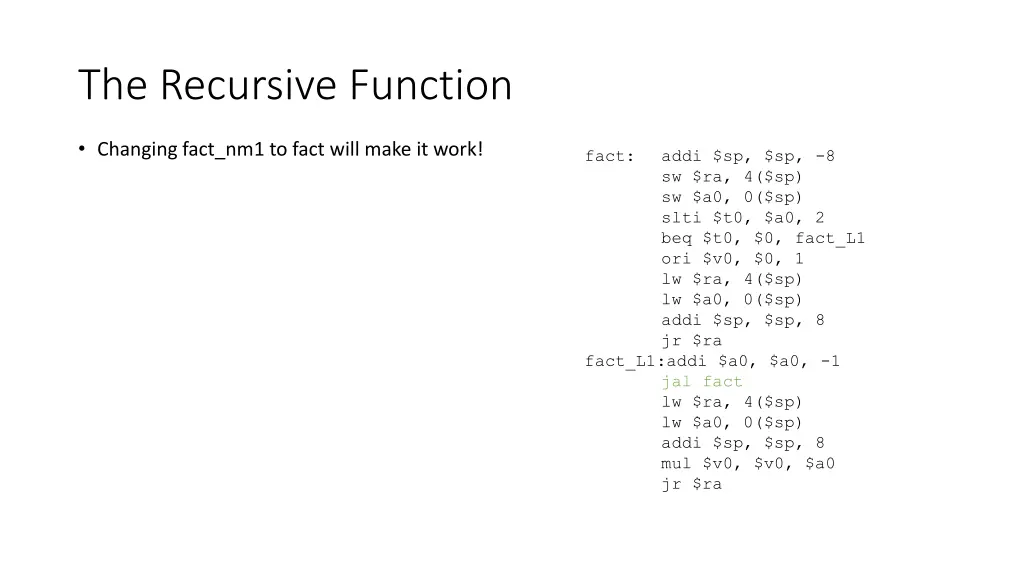the recursive function 3