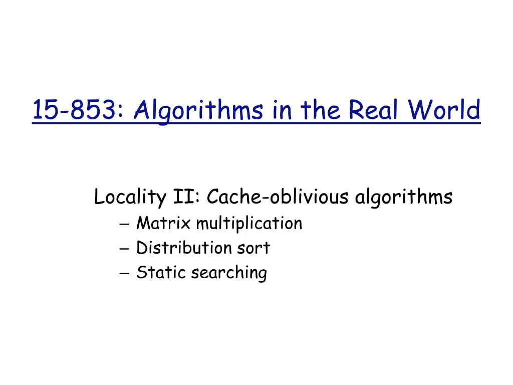 15 853 algorithms in the real world