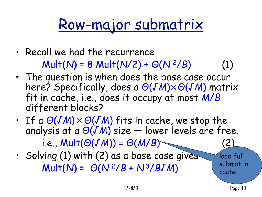 row major submatrix 1