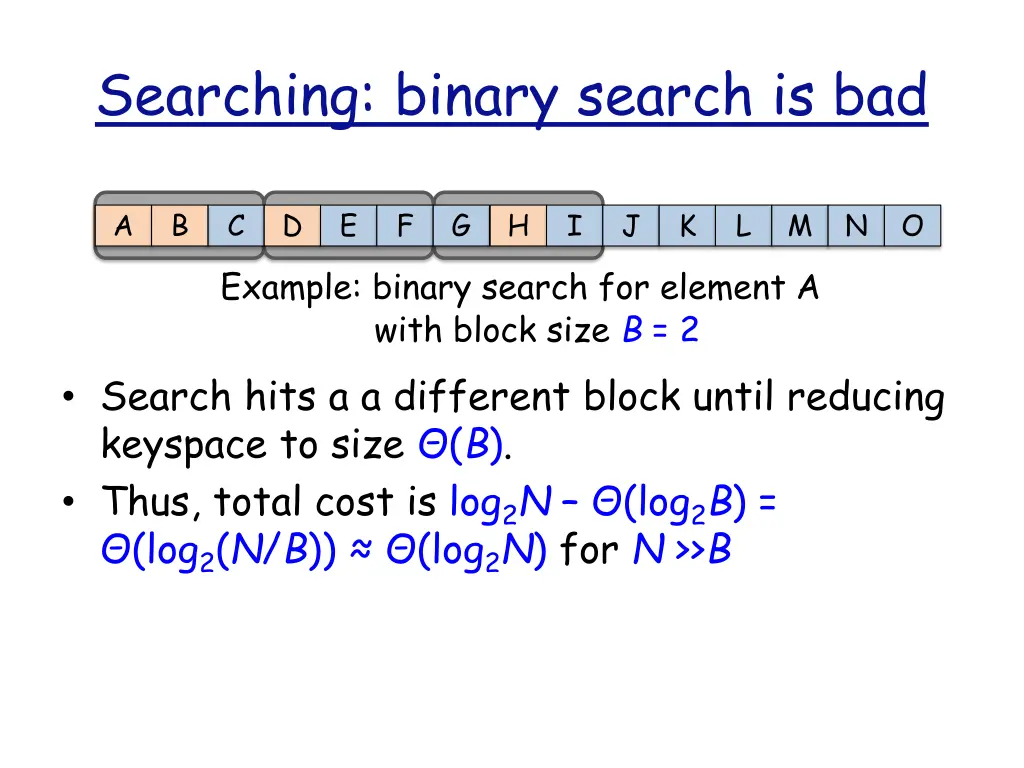 searching binary search is bad