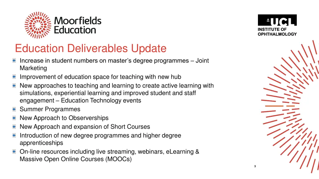 education deliverables update increase in student