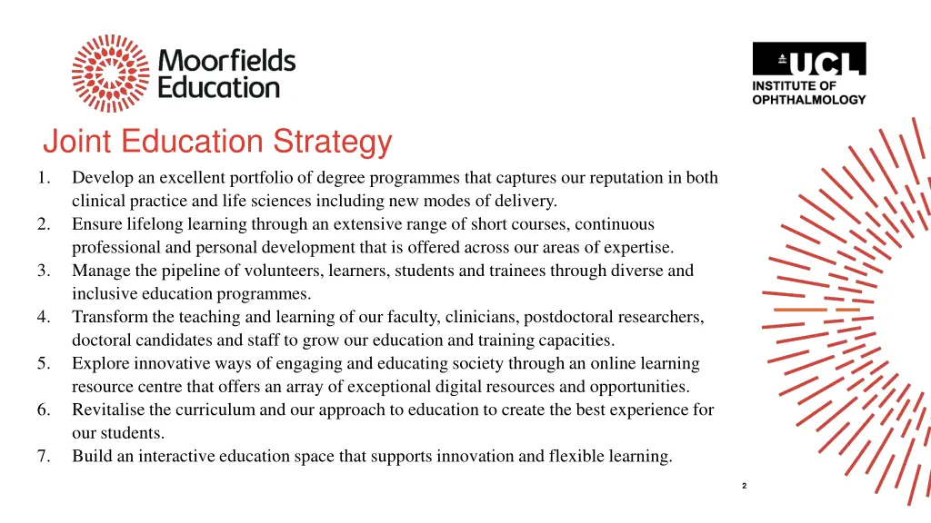 joint education strategy 1 develop an excellent