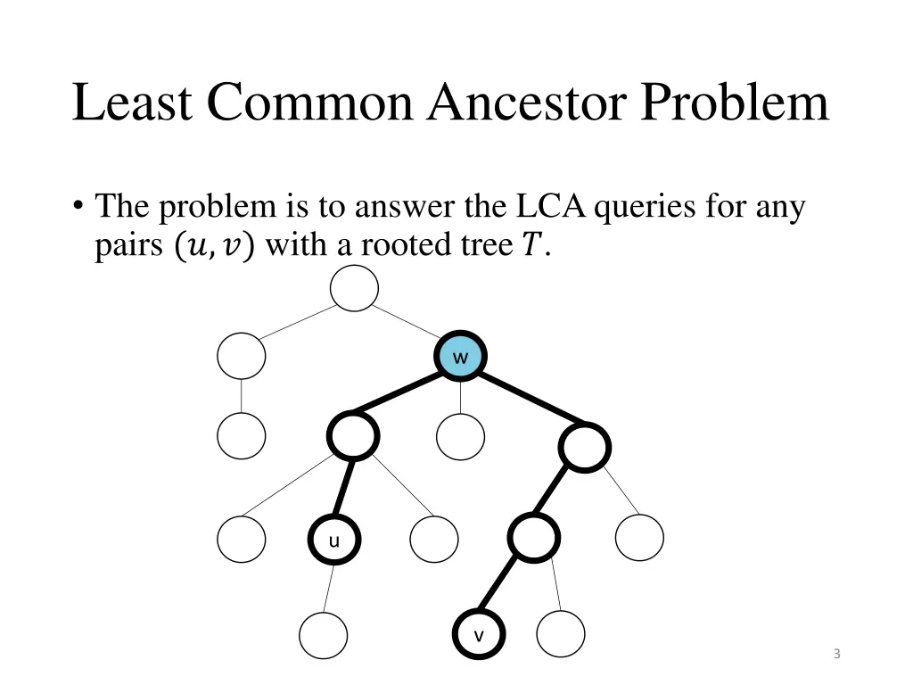 least common ancestor problem