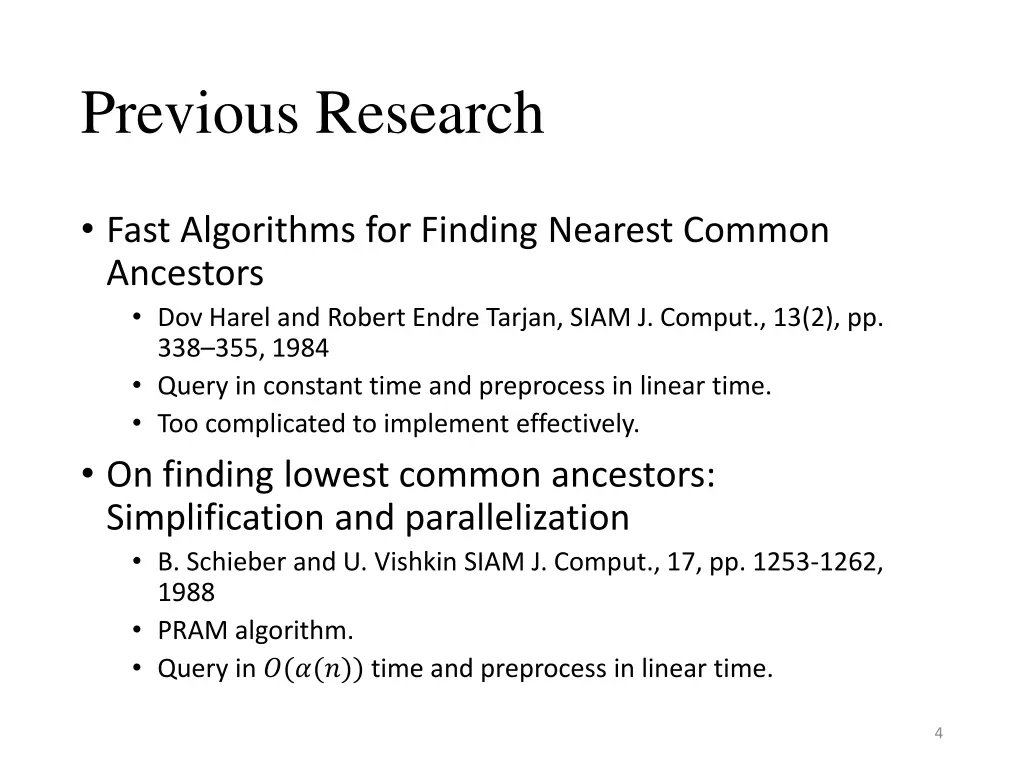 previous research