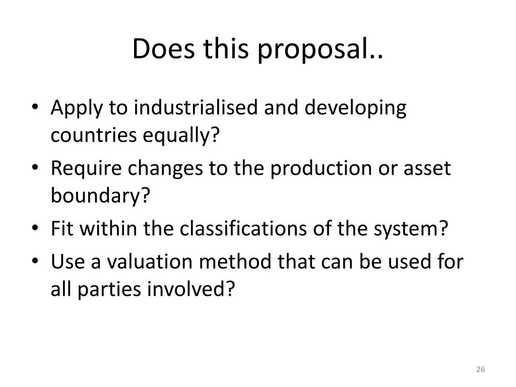 does this proposal