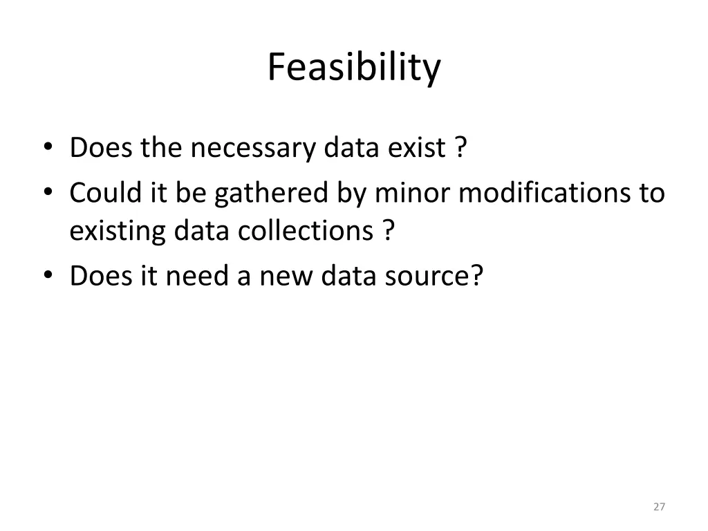 feasibility