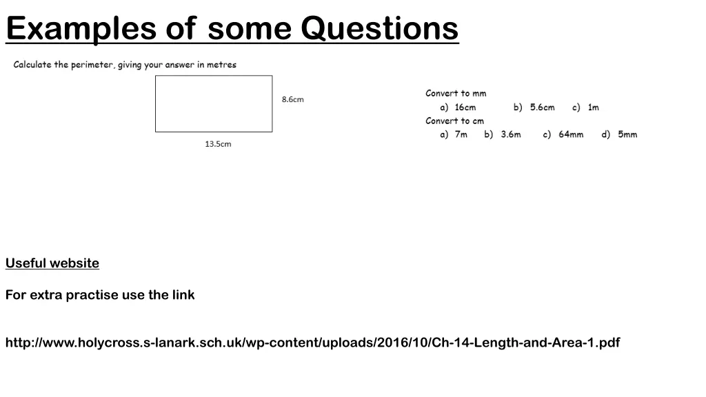 examples of some questions 3