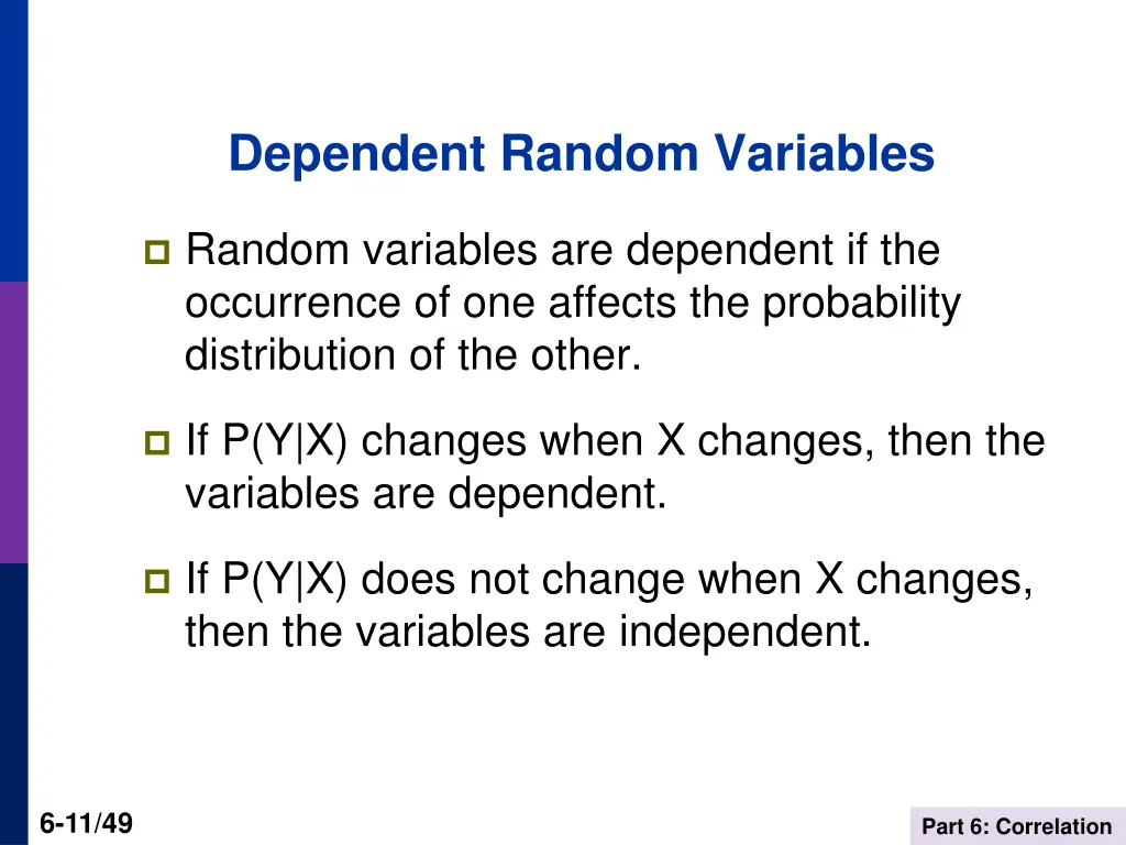 dependent random variables