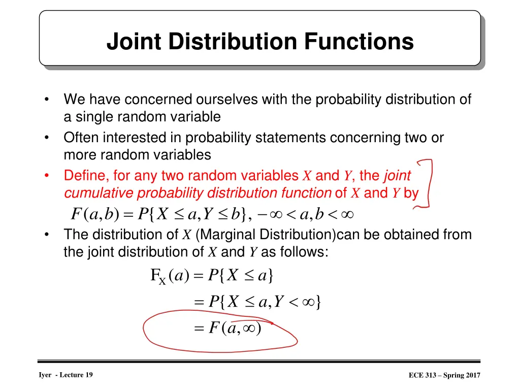 joint distribution functions