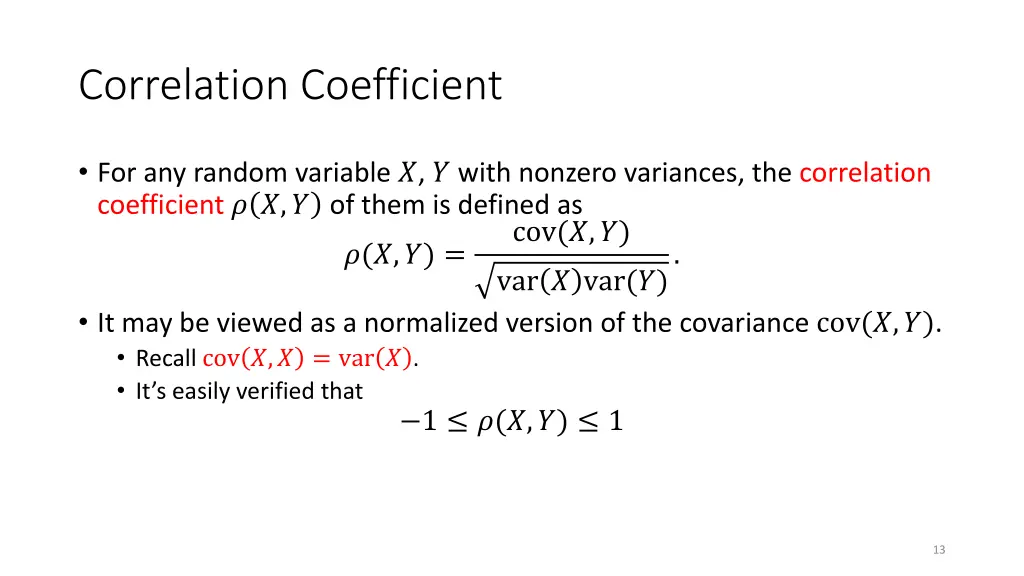 correlation coefficient