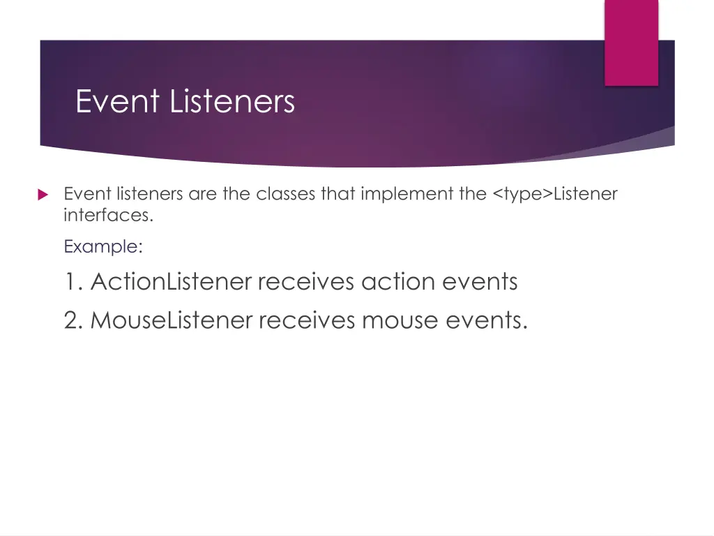 event listeners