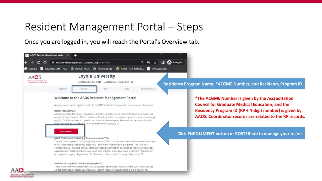 resident management portal steps