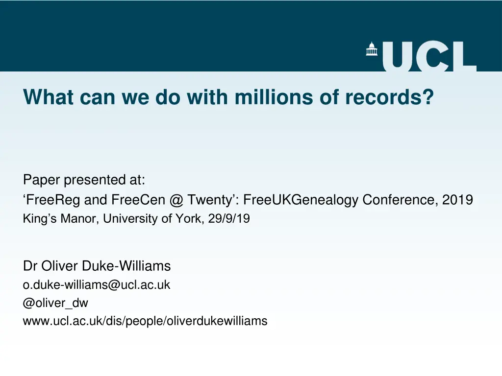 what can we do with millions of records