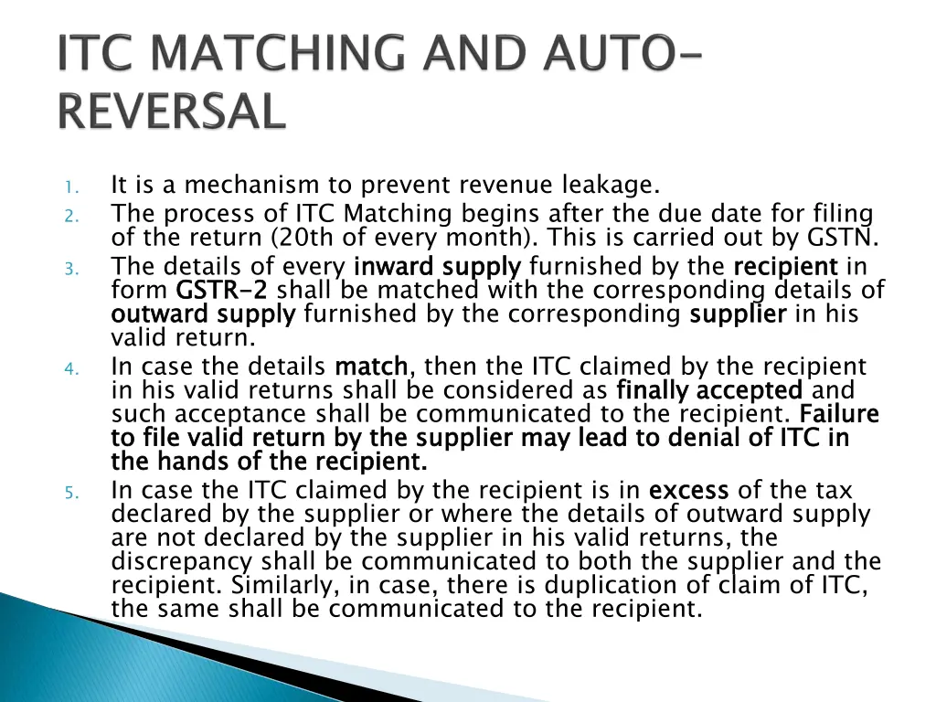 it is a mechanism to prevent revenue leakage