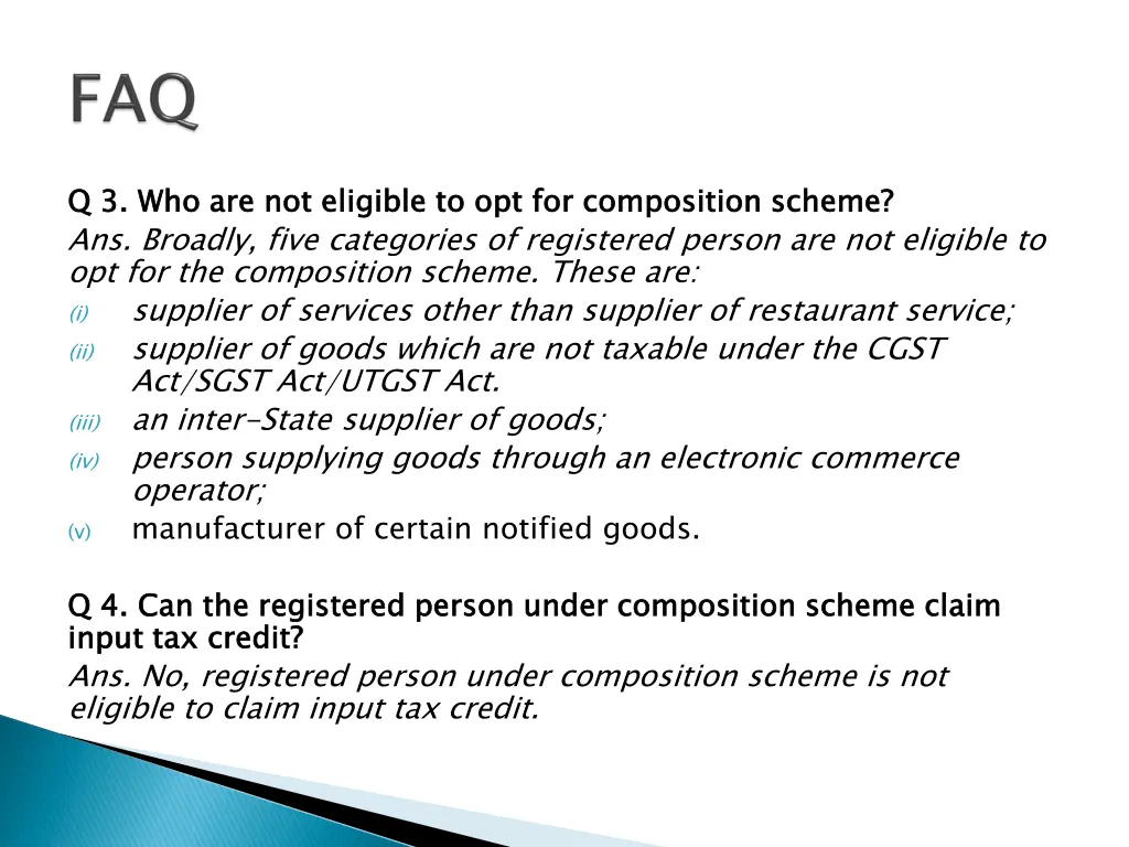q 3 ans broadly five categories of registered