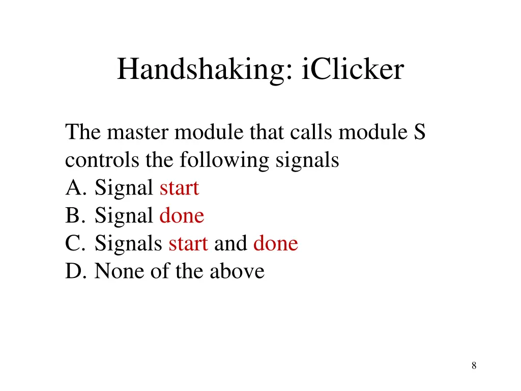 handshaking iclicker